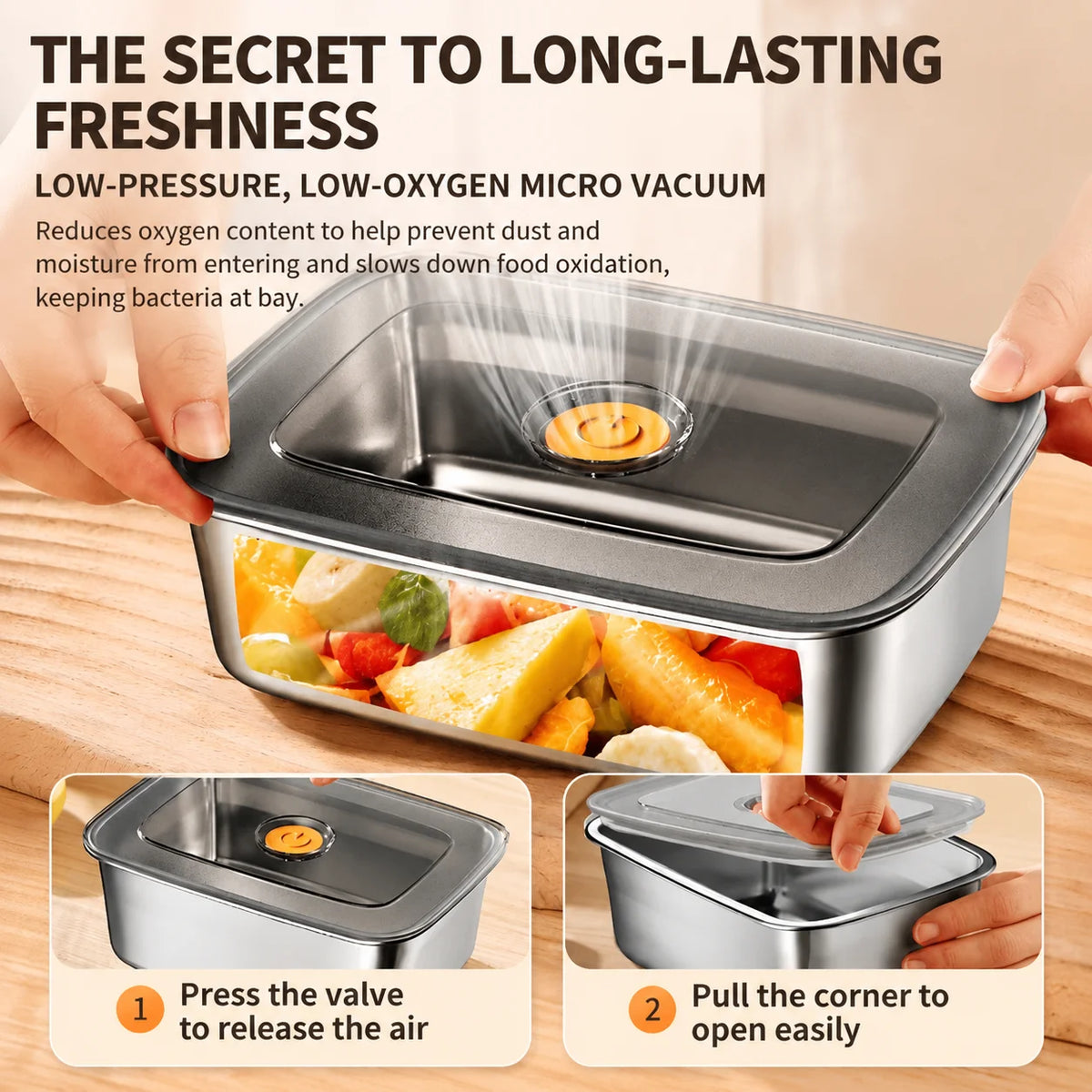 Fridge Storage Box 316 Stainless Steel Food Storage