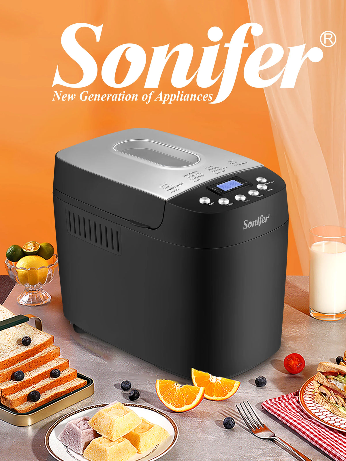 5kg Automatic Bread Machine 850w Programmable Bread Maker