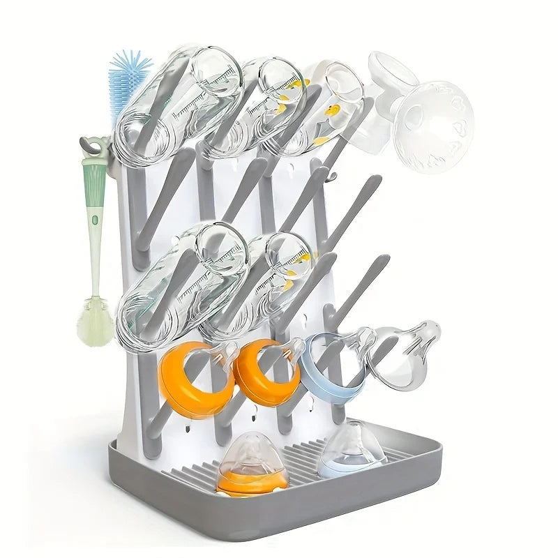 1pc Bottle Drying Rack Vertical Dryer 18 Hooks