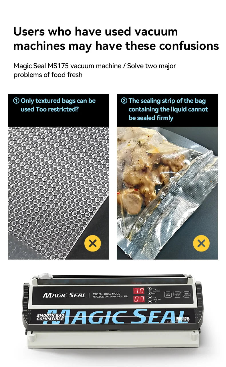 Magic Seal Ms175 Vacuum Sealer Machine Sous Vide