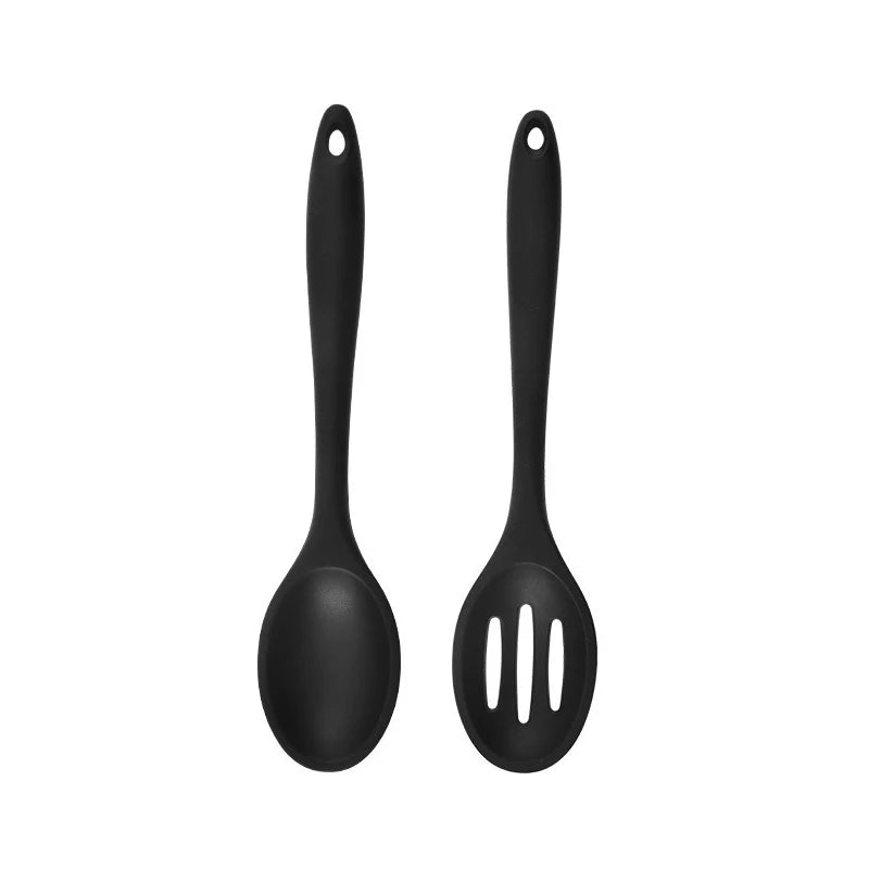 2pcs Silicone Scoop Long Handle Soup Scoop Salad