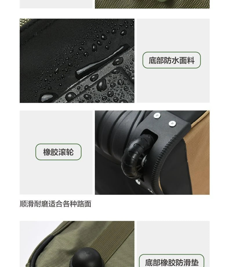 130l Wheeled Duffel Bag Waterproof Rolling Storage Bag