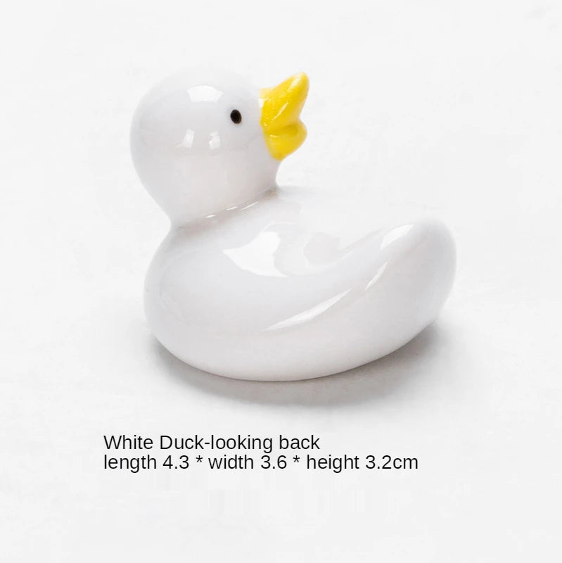 1-5pcs Funny Duck Ceramic Crafts Chopstick Shelf Resturant