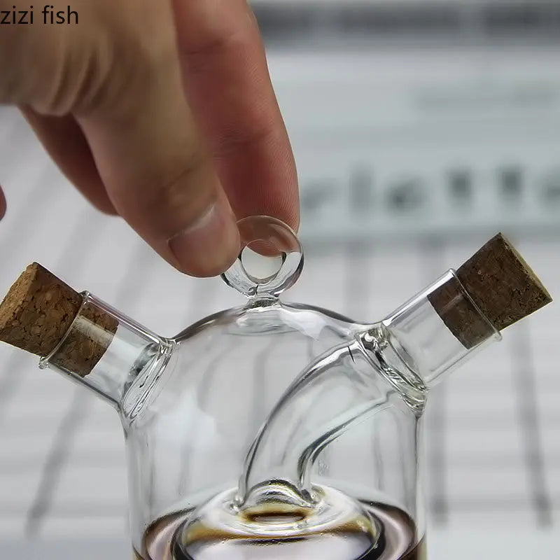 Double Glass Oiler Dual-Purpose Glass Bottle Lecythus Vinegar