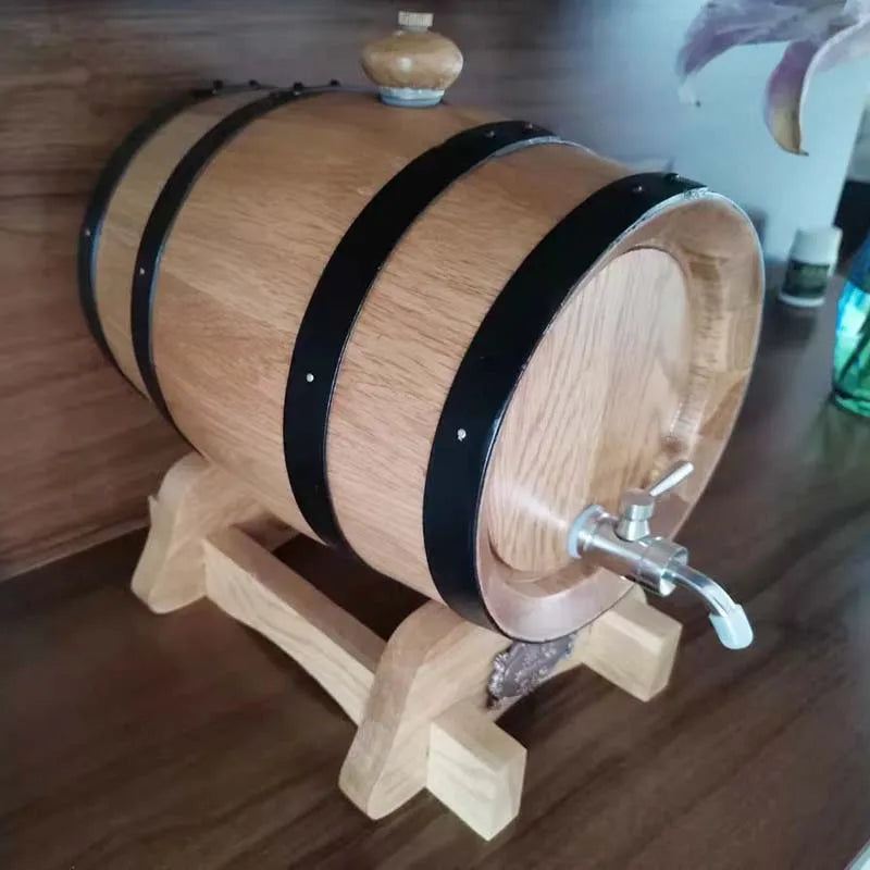 Solid Wood Oak Barrels Wooden Carbonized Barrel Self