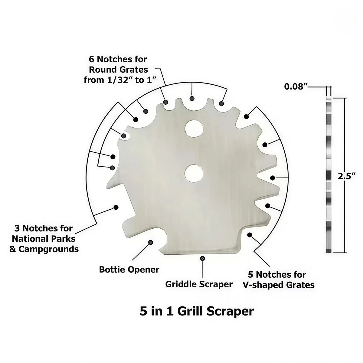 Bbq Grill Cleaner Heavy Duty Stainless Steel Scraper