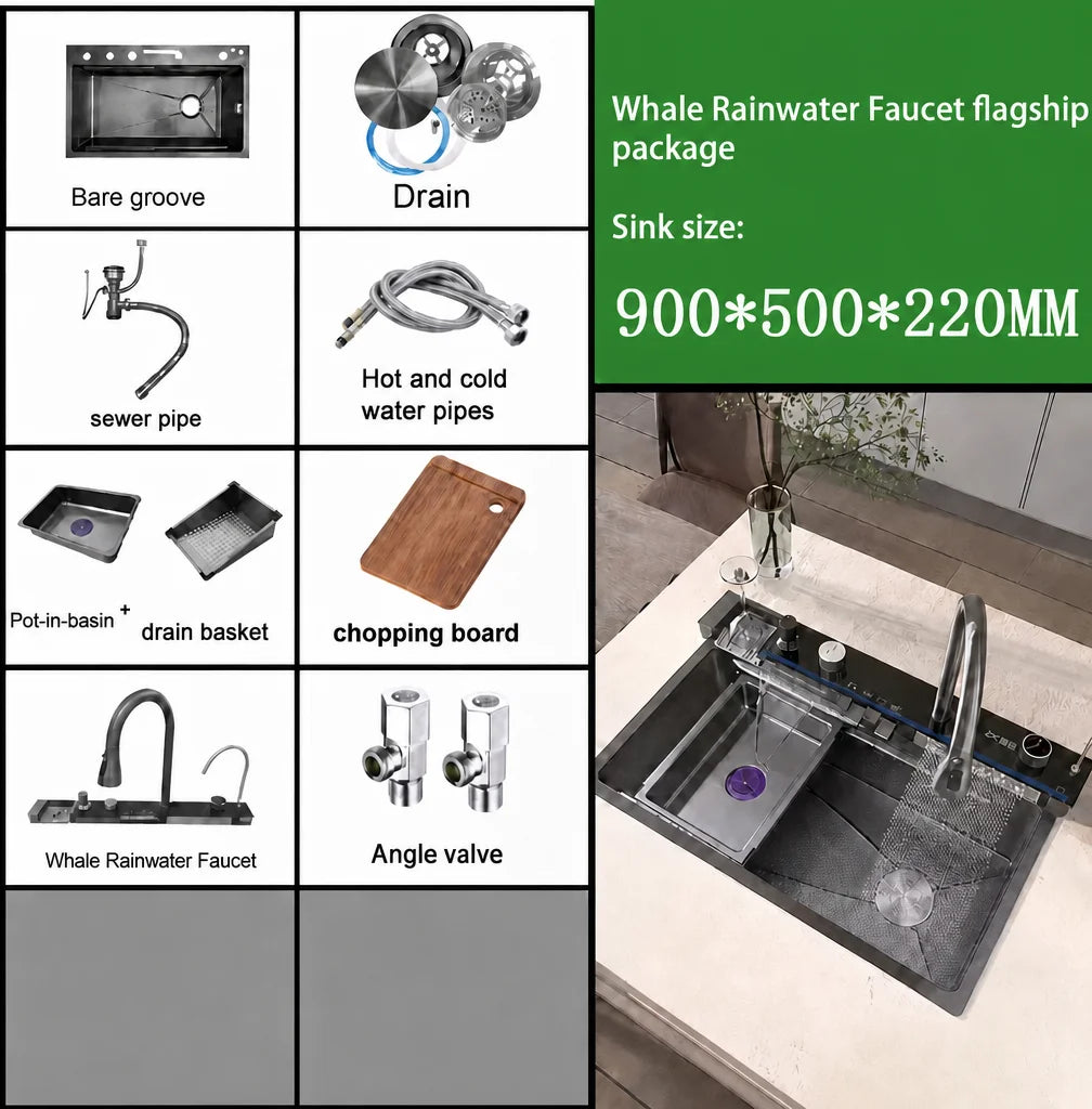 Integrated Waterfall Sink Honeycomb Technology Large Digitial