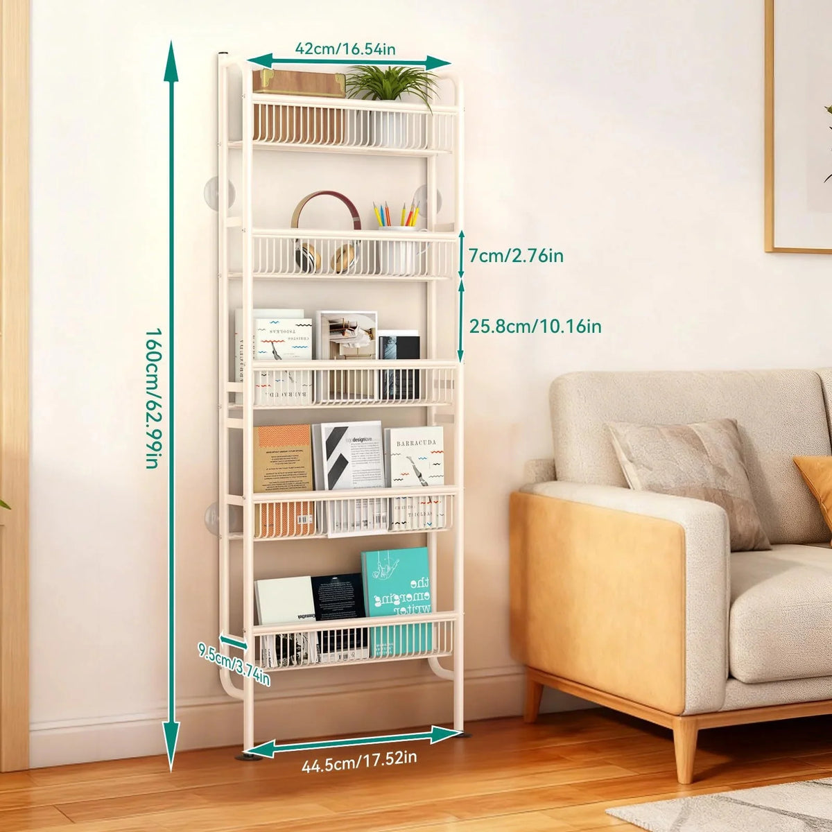 Behind Door Slim Storage Rack Narrow Organizer Shelf