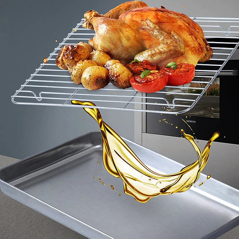 Stainless Steel Baking Pan Tray Wire Rack Cake
