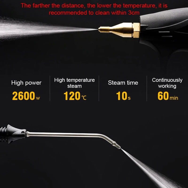 High Temperature Steam Cleaner 2600w Sterilization Pressure Jet
