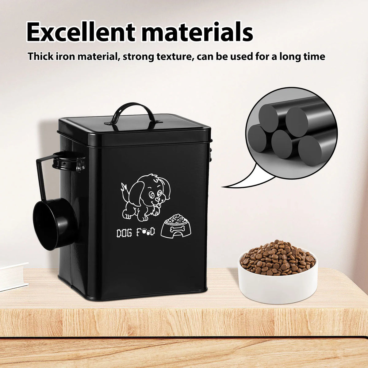 Pet Food Storage Box Metal Dog Food Storage