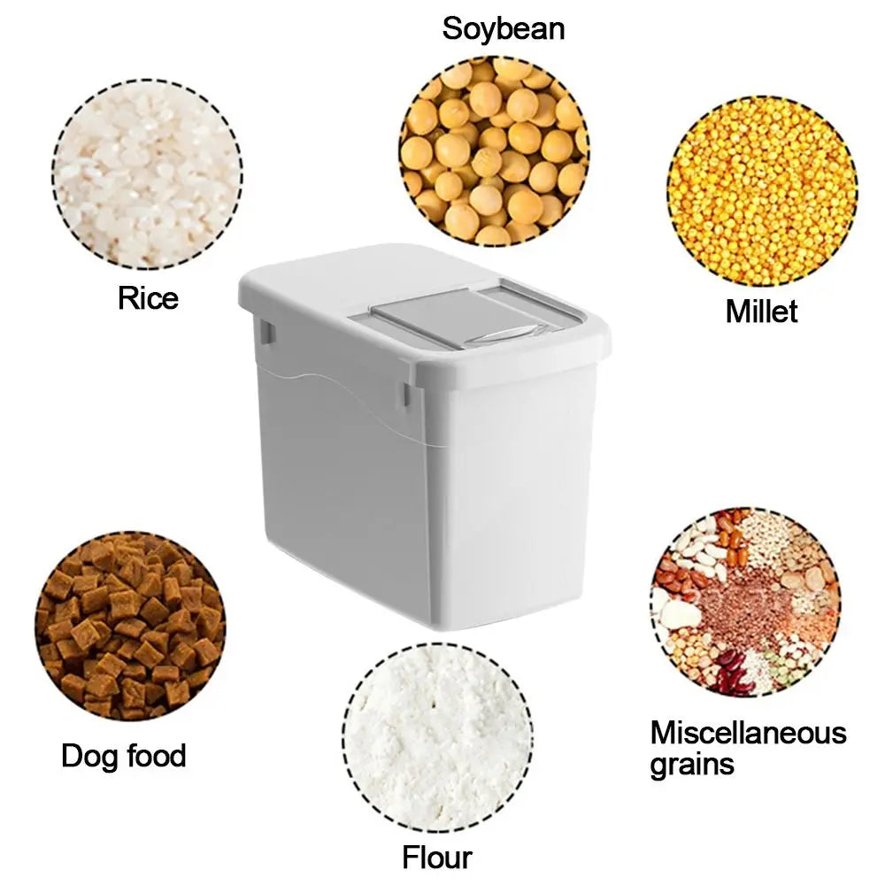 Moisture-Proof Rice Bucket Large Capacity Transparent Rice Grain