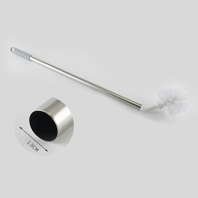 [E] Long Bottle Brush Bottle Cleaner Brush Nylon Bristles Stainless Steel Handle Bendable Brush Head Bottle Cleaning Brush