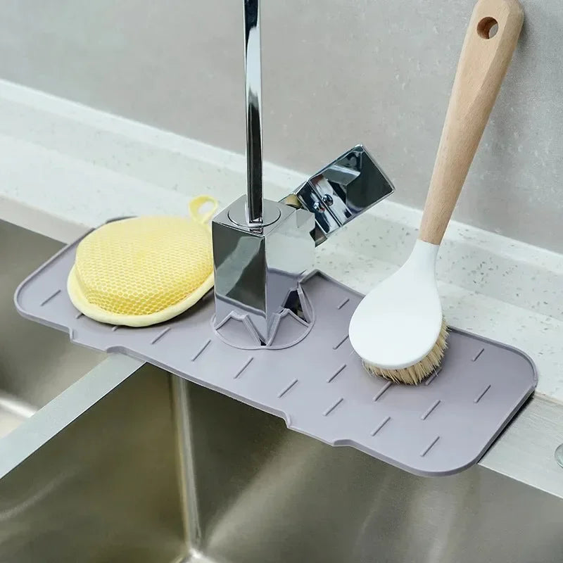 Silicone Mat Gourmet Faucet Accessory Appliance Sponge Rack