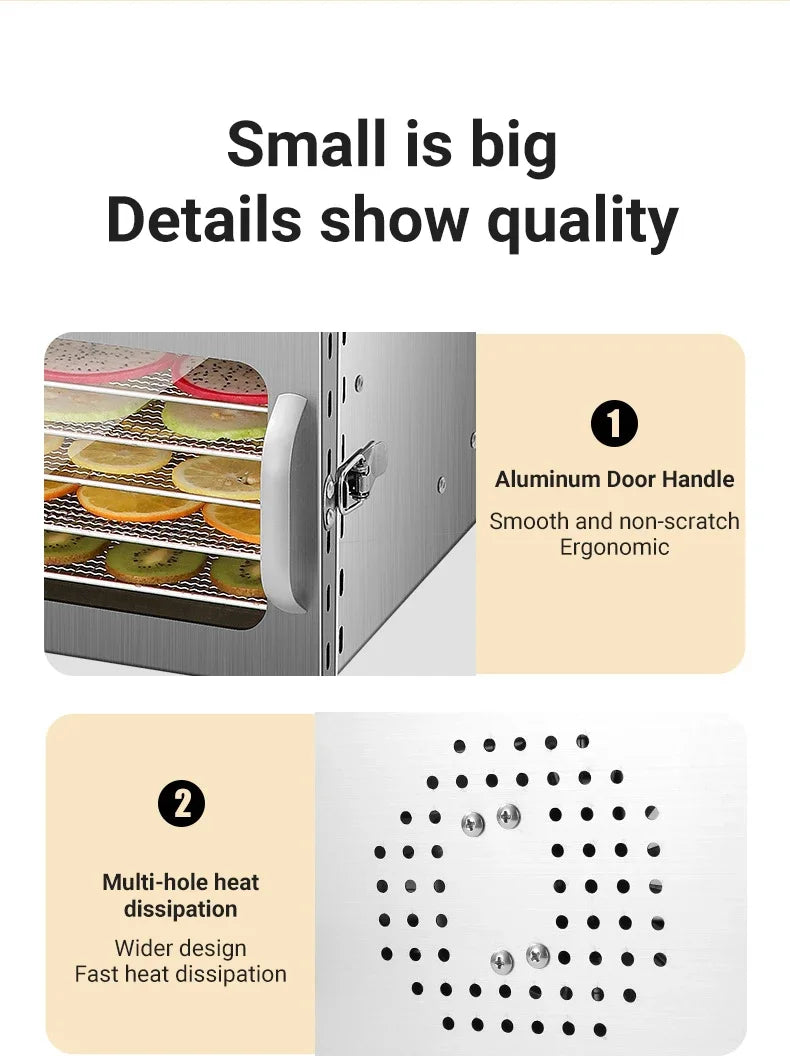 Divedeer 6-18 Layer Touch Screen Food Dehydrator Fruits