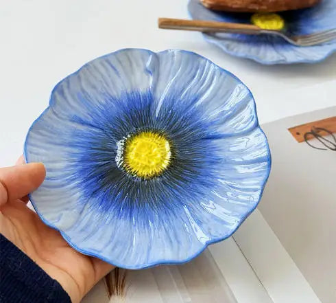 6-Inch Flower Small Dish Ceramic Small Dish Irregular