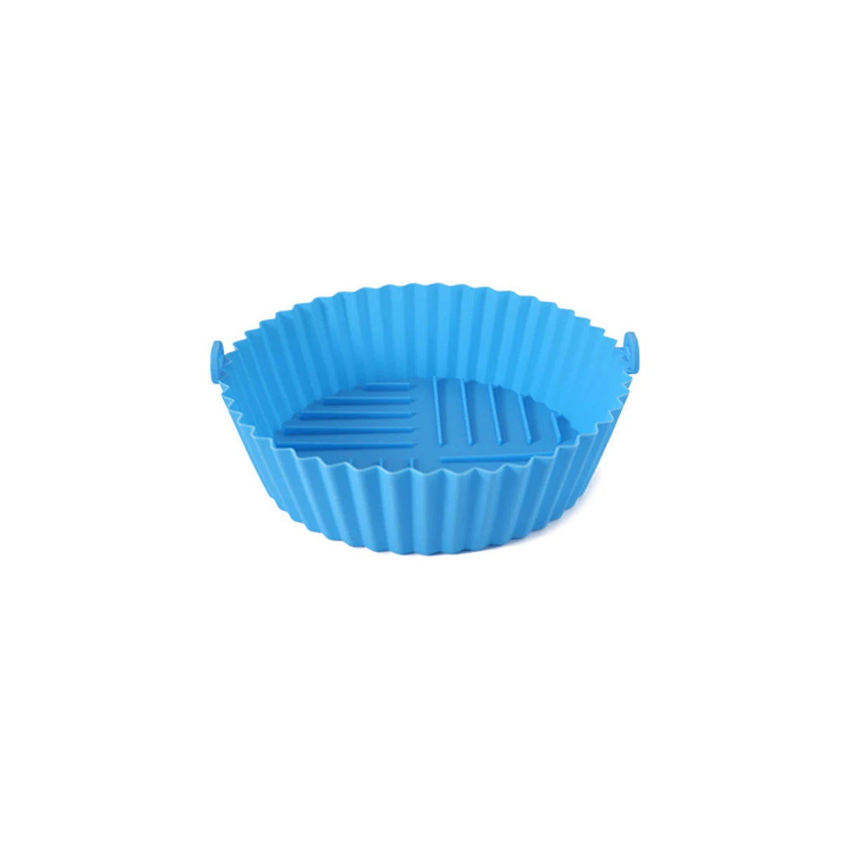 1pc Silicone Air Fryer Baking Tray Circular Foldable