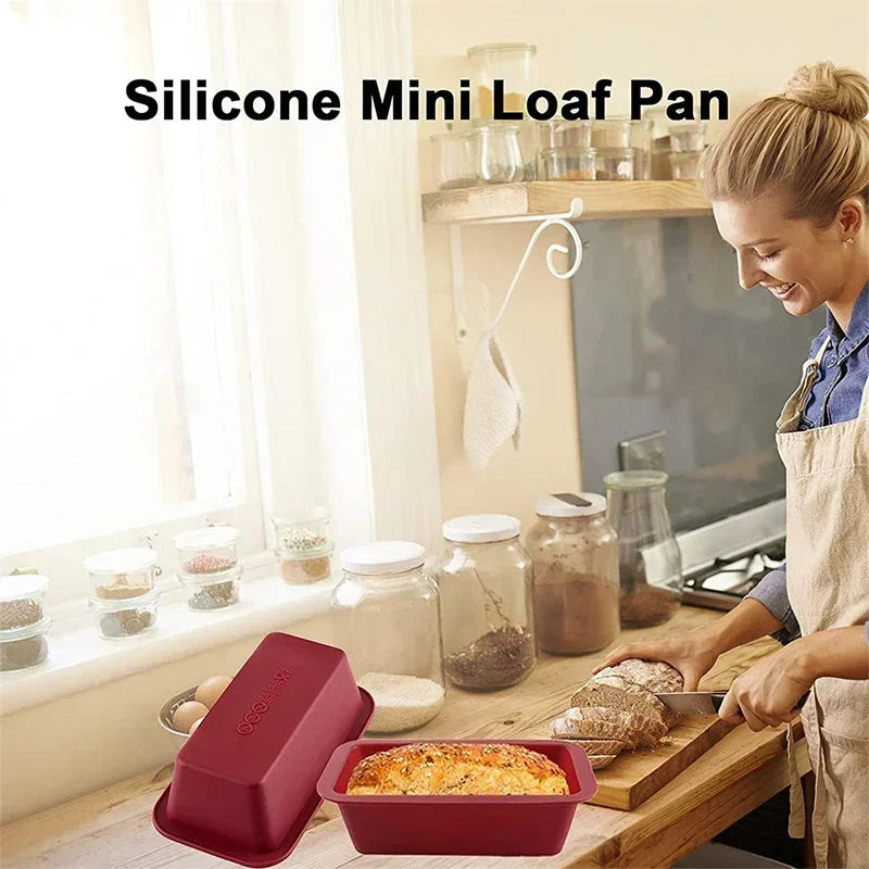 Silicone Baking Molds Nonstick Rectangle Cake Pans Mini