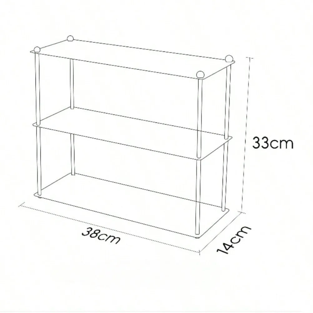 Minimalist Stainless Shelves Steel Three Layers Storage Rack