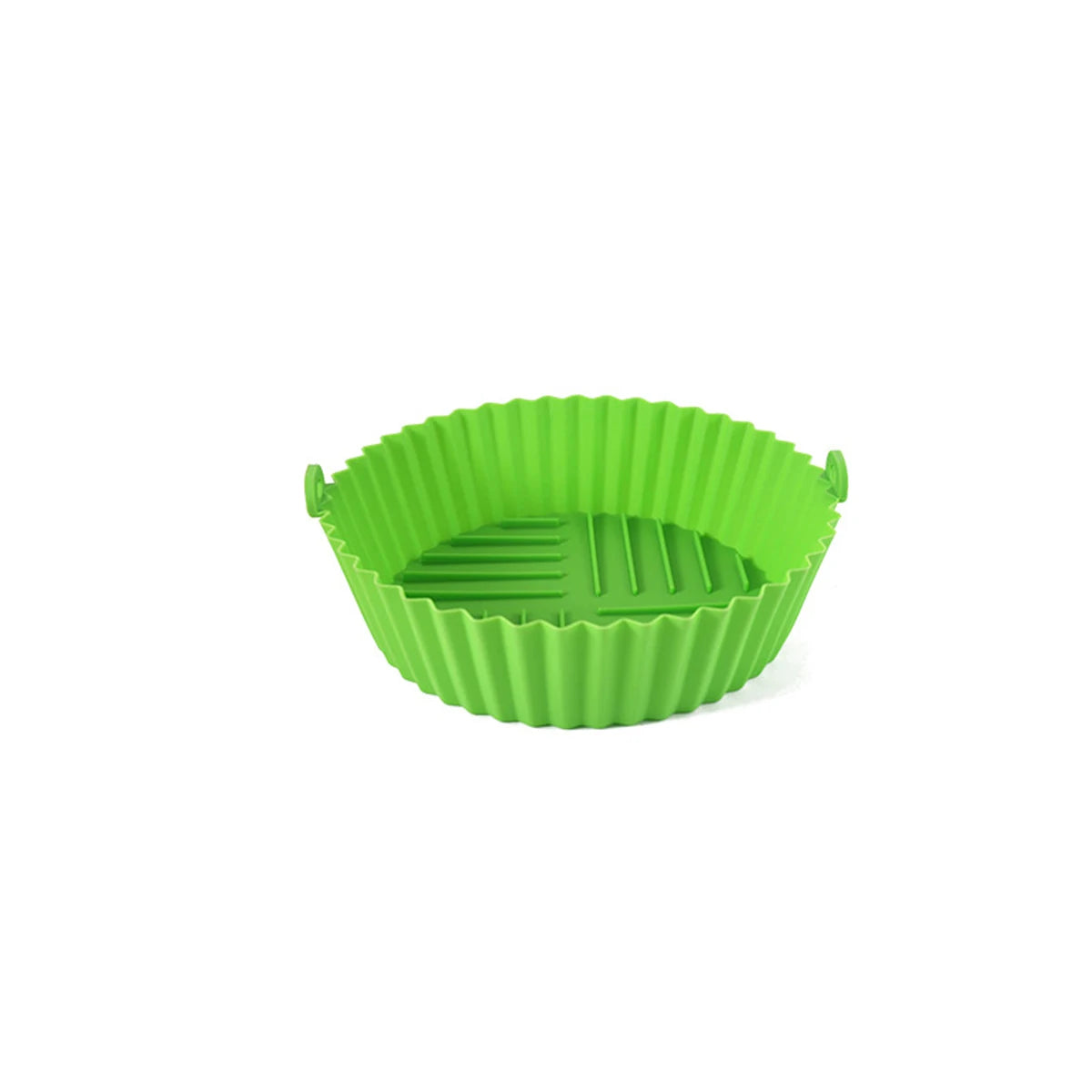 1pc Silicone Air Fryer Baking Tray Circular Foldable