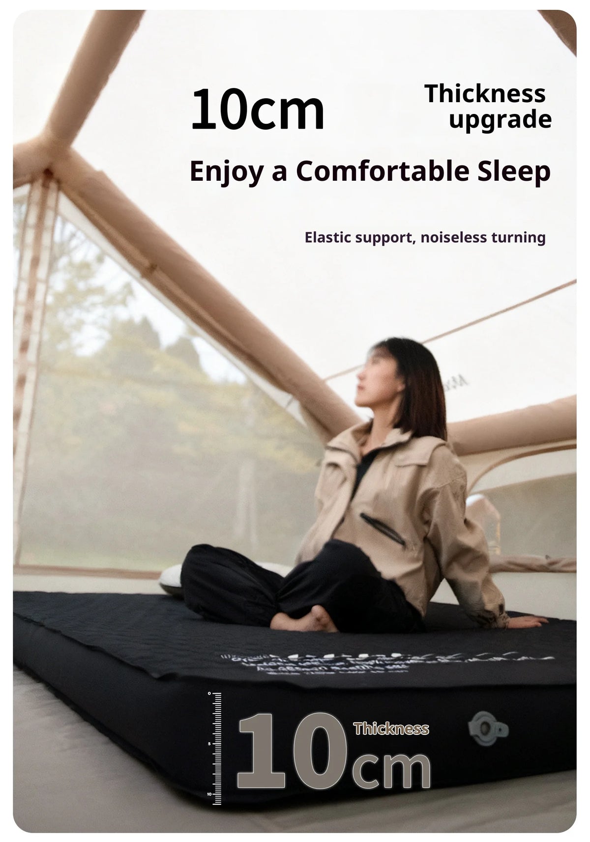 Thickened Sponge Pad Outdoor Mattress Integrated Air Pump