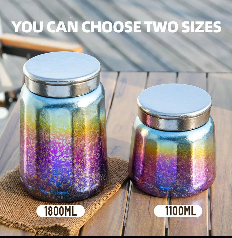 Tito Titanium Pure Titanium Tea Jar Large Storage