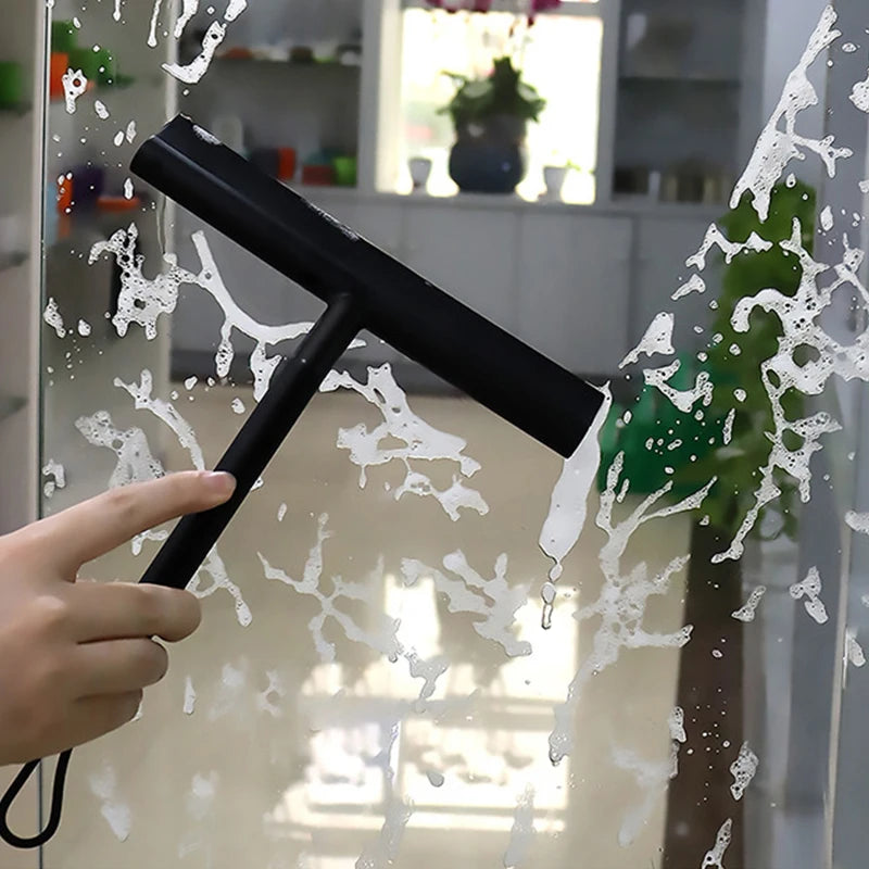 Shower Squeegee Glass Clean Scraper Washing Wiper Hanger