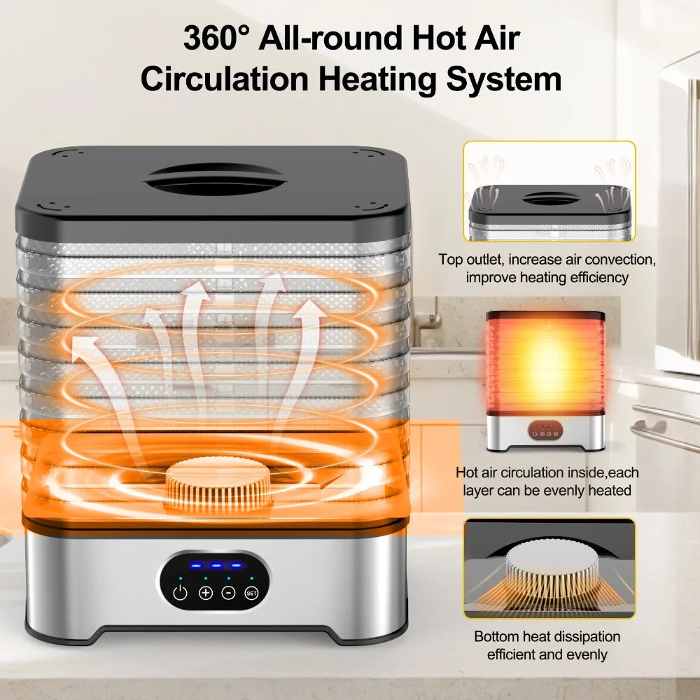 Cross-Border Food Dehydrator 8-Layer Large-Capacity Smart Food