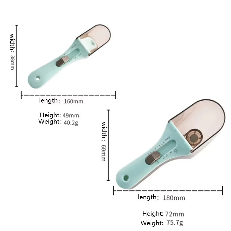2pcs Adjustable Measuring Spoon Clear Scales Measuring Cup