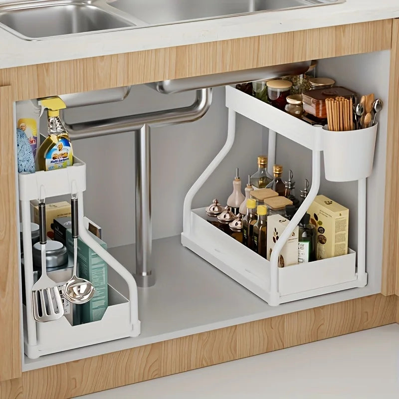 Space Saving Tier Under Sink Organizer Pull Out