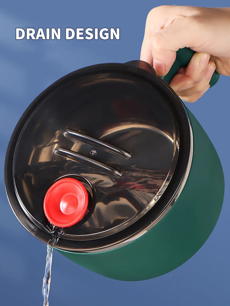 Stainless Steel Bowl Lid Instant Noodles Sealed Drain