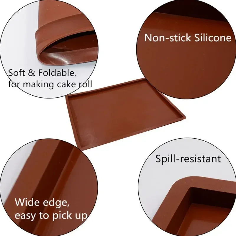 Silicone Baking Mat Cake Roll Pad Molds Macaron