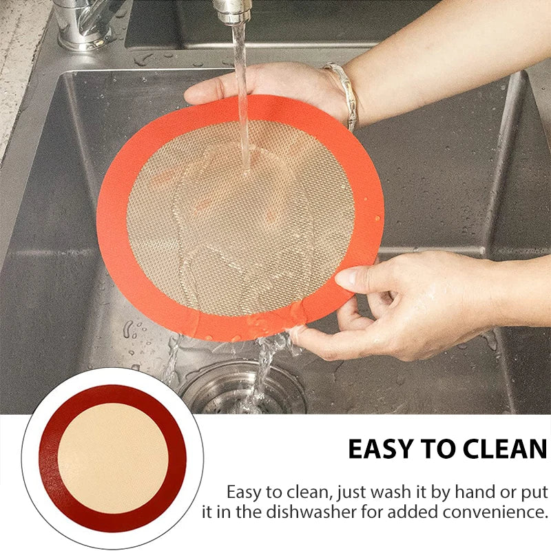8/9/10inch Round Silicone Baking Mat Non-Stick Reusable Sheet