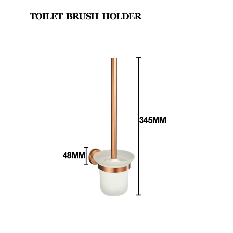 Brushed Rose Gold Bathroom Towel Rack Tissue Rack