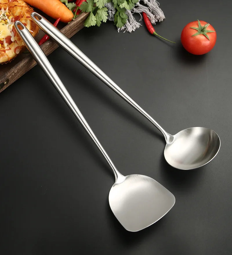 Utensils Food Stainless Steel Wok Spatula Ladle Skimmer