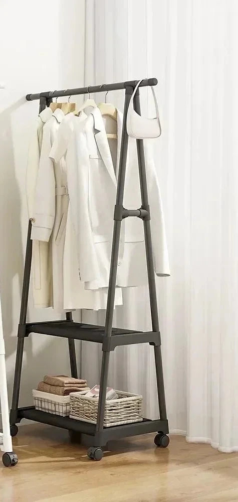 Multi Purpose Storage Dorm Clothing Drying Rack Freestanding