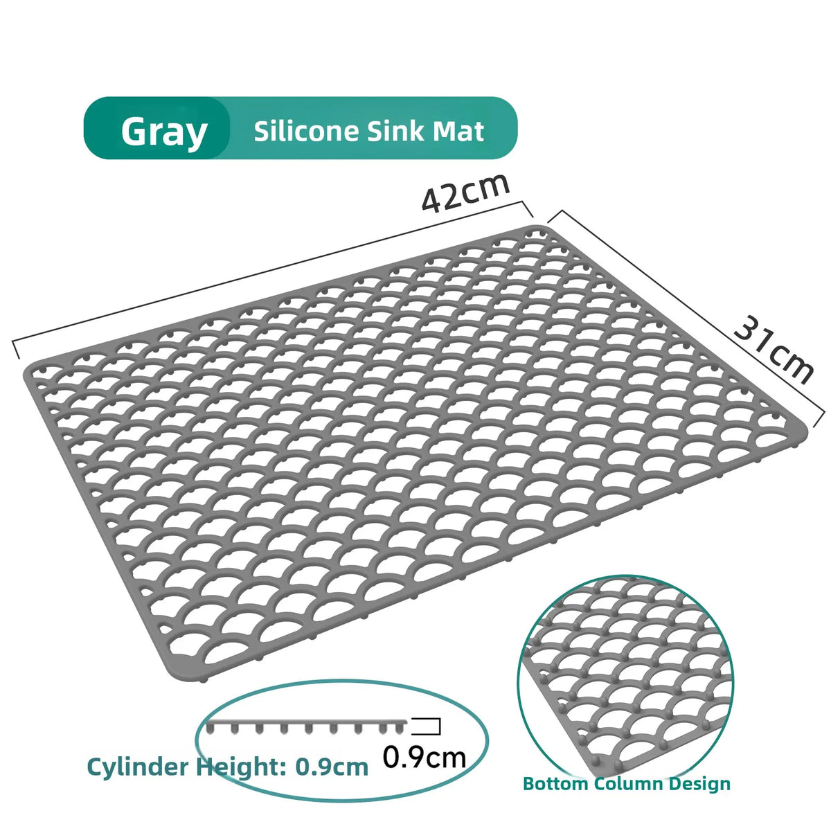 Sink Silicone Mat Anti-Scratch Honeycomb Pad Dishwashing Basin