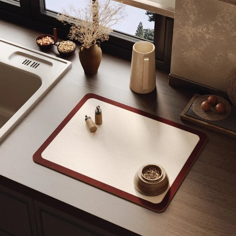 Minimalist Premium Counter Drying Mat Solid Color Quick-Dry