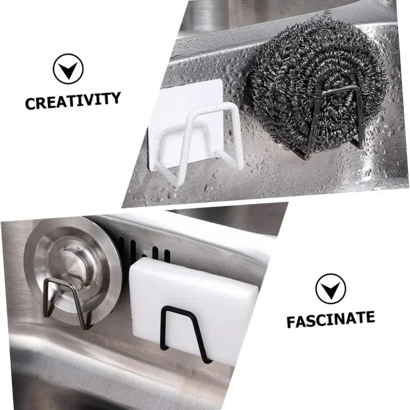 Sponge Rack Self-Adhesive Sink Sponge Drain Rack 304