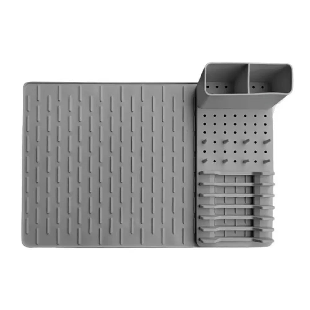 Durable Silicone Dish Drying Rack Heat-Resistant Drain Design