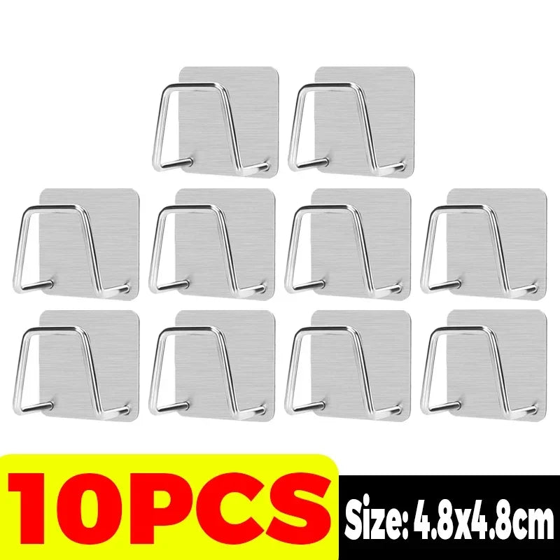1/10pcs Sink Sponges Holder Stainless Steel Self Adhesive