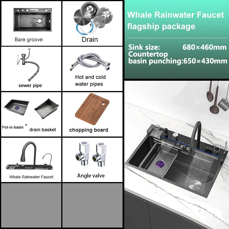 Multiple Styles Stainless Steel Sink Piano Key Digital