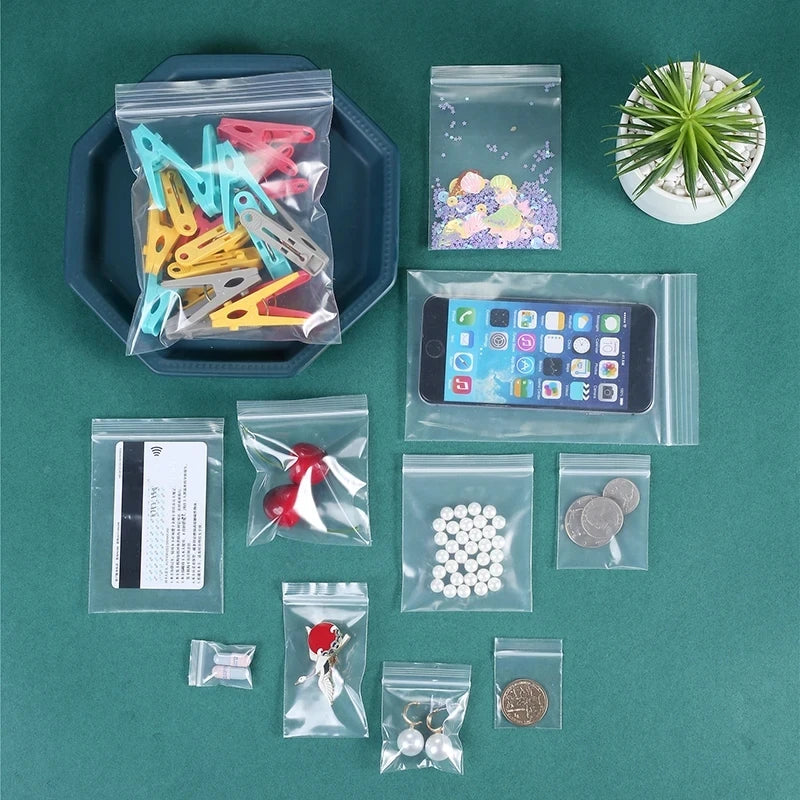 Small Zip Lock Plastic Bags Reclosable Transparent Bag