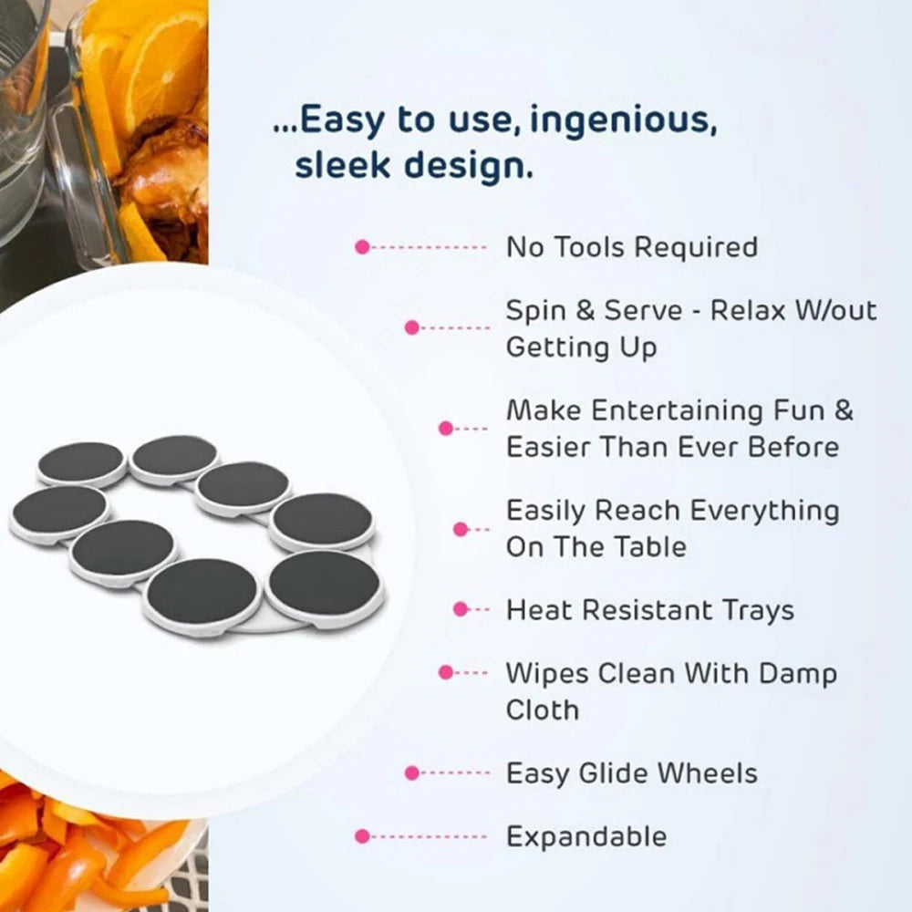 Table Turntable Dining Turntable Tray 360 Rotation Versatile