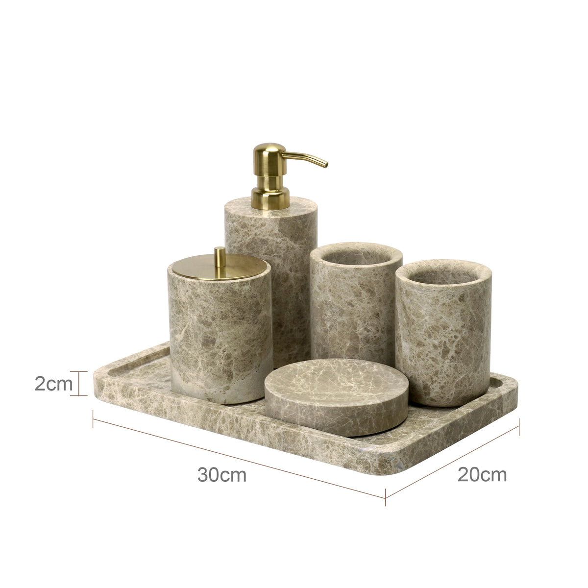 Emperador Light Natural Marble Bathroom Soap Dish Soap