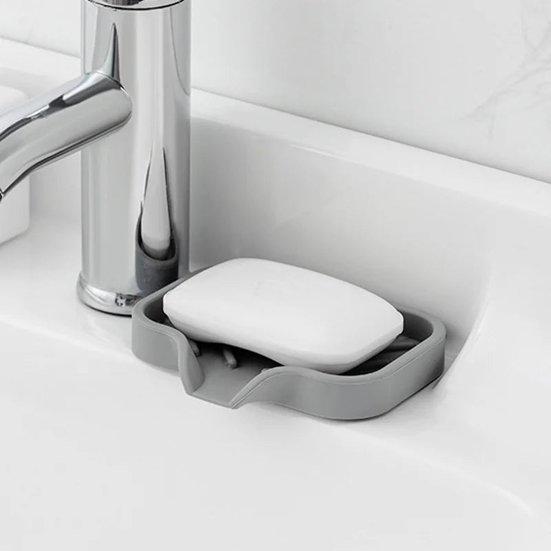 Sink Silicone Tray Drain Soap Sponge Storage Holder
