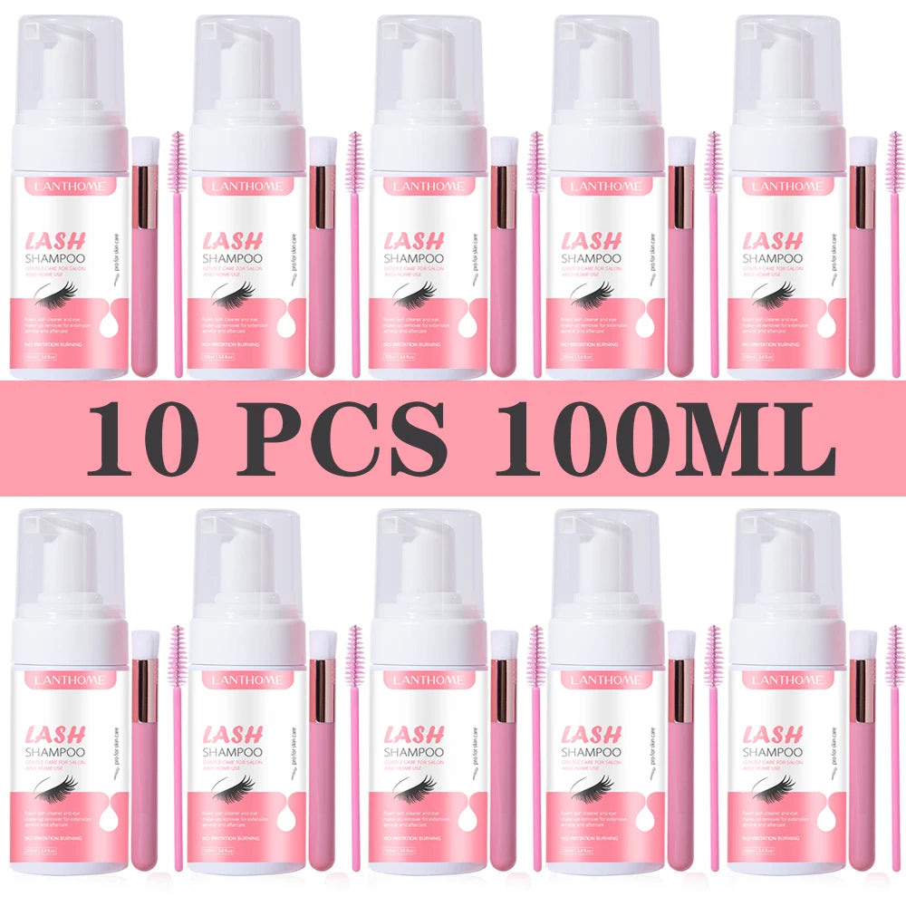 50ml Eyelash Extension Cleanser Shampoo Kit Mousse Fast