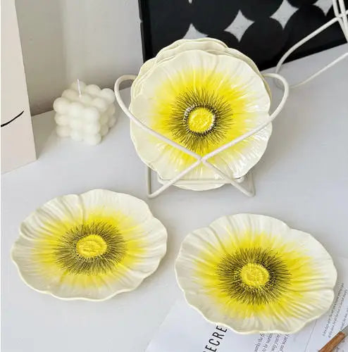6-Inch Flower Small Dish Ceramic Small Dish Irregular
