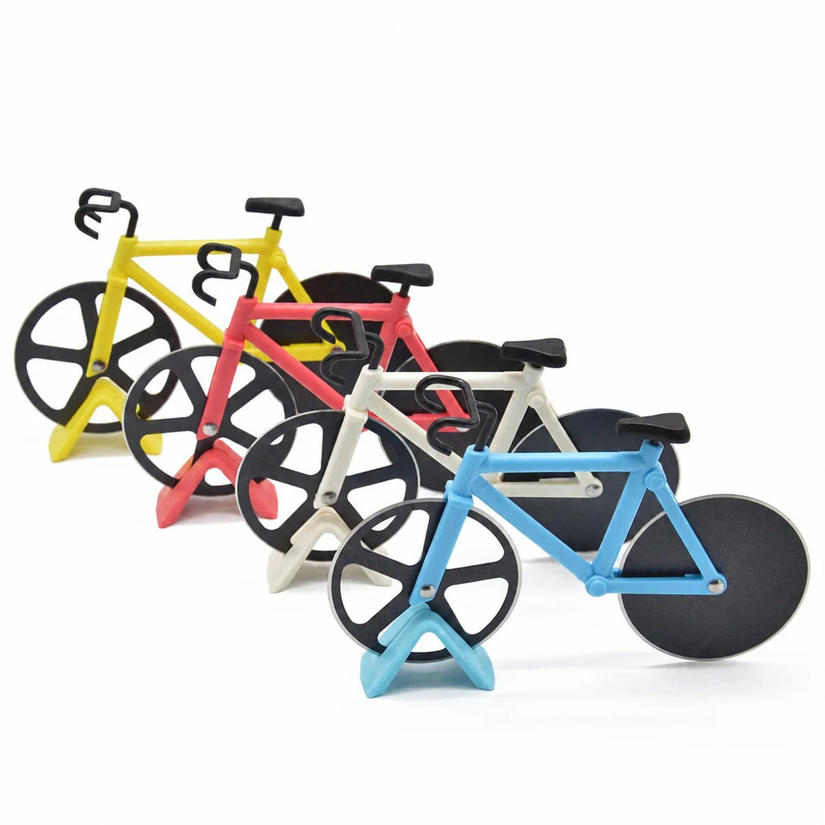 Bicycle-Shaped Pizza Cutter Stainless Steel Cutting Wheel Fun