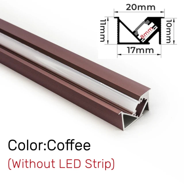 45degree Hidden Lighting Hard Bar Light Invisible Recessed